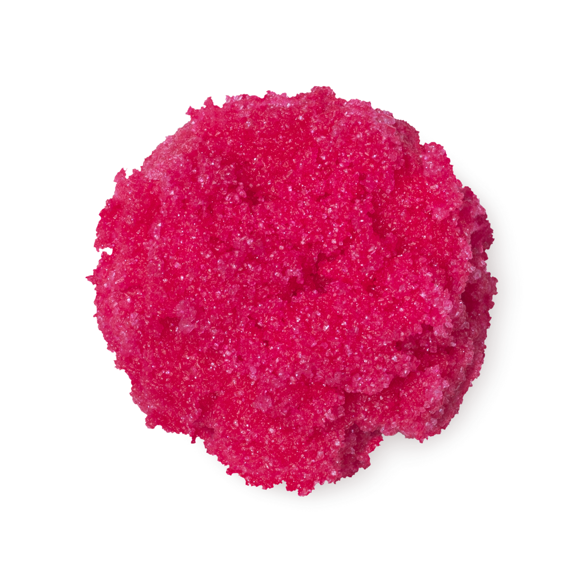 A sample of fuchsia pink Cherry sugar lip scrub.