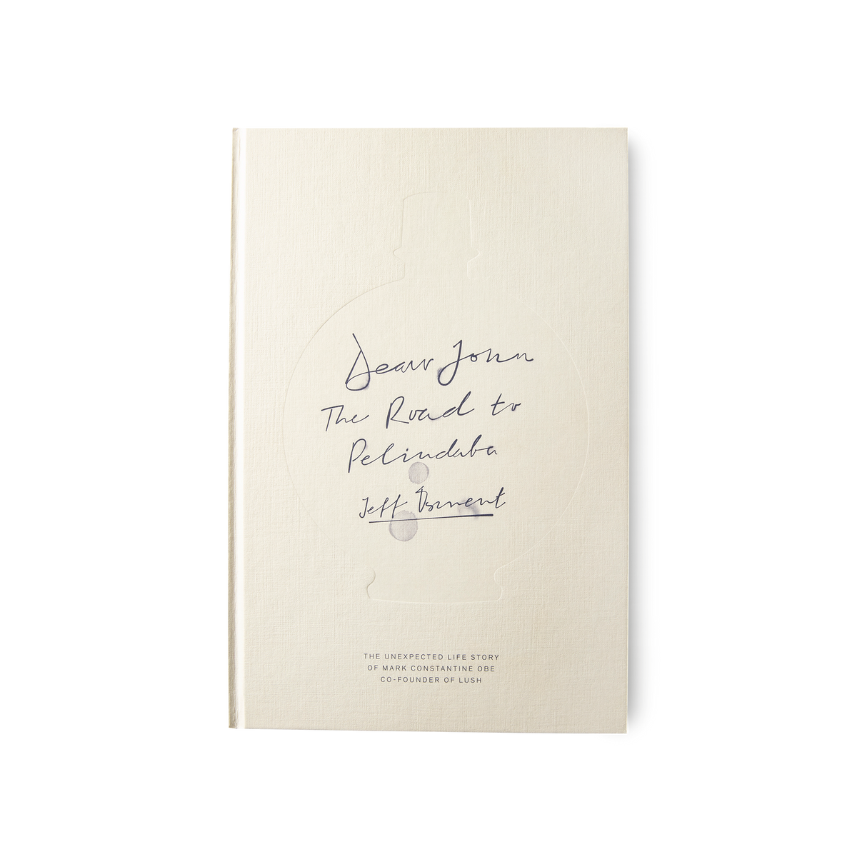 The book 'Dear John: The Road to Pelindaba', a cream coloured cover with the title printed in a handwritten font.